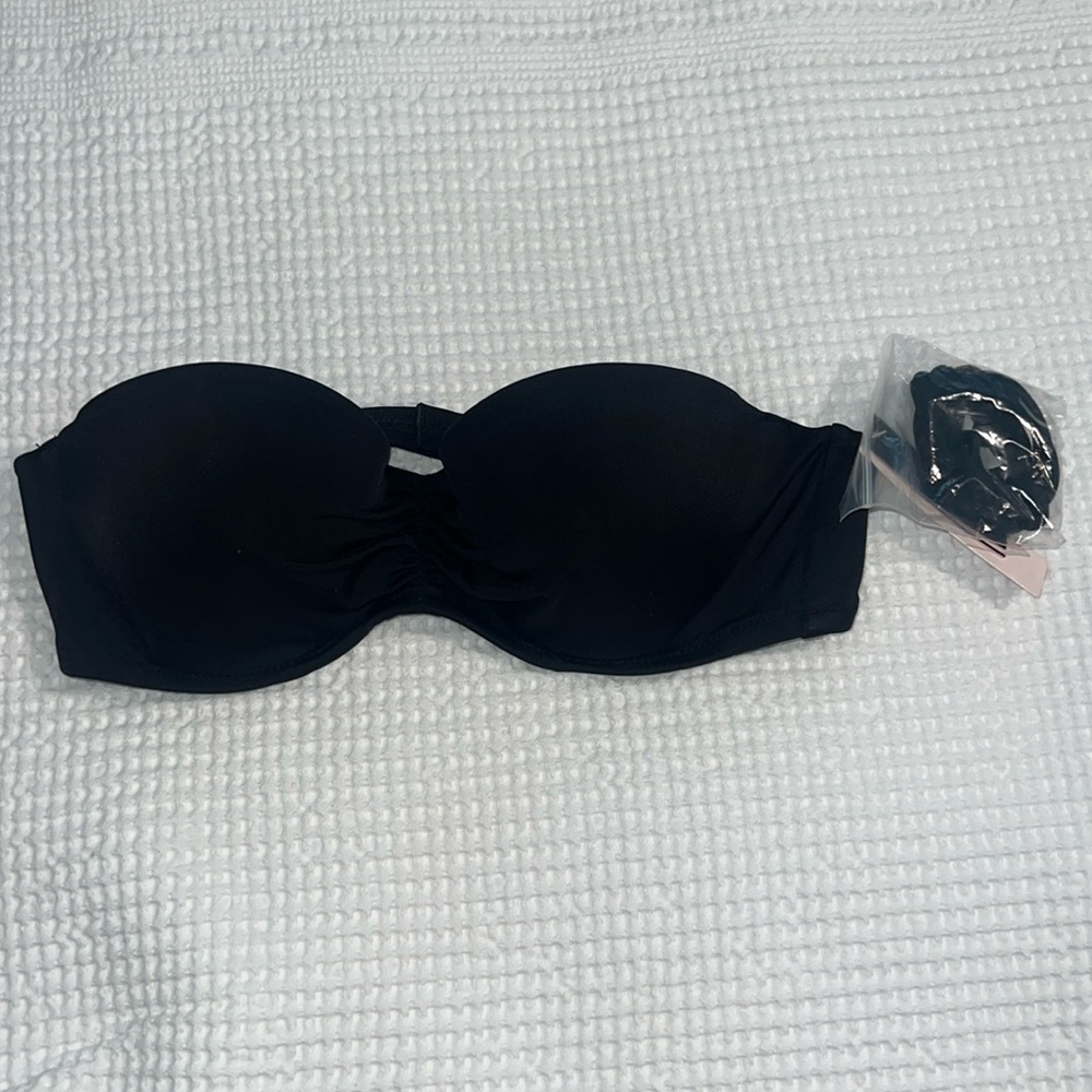 Black Strapless Bikini Top - Women Swim